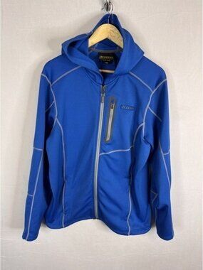 Klim Mens Inferno Blue Full Zip Hooded Fleece Mid Layer Jacket L Activewear